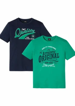 Outlet T-Shirt aus reiner Bio-Baumwolle (2er Pack) Herren Shirts & Polos|Große Größen