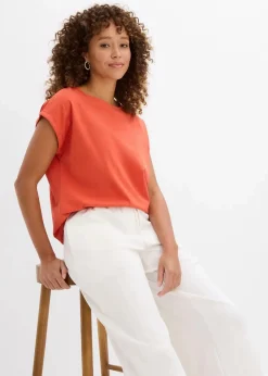Damen bonprix Nachhaltigere Materialien|Shirts & Tops|T-Shirt aus reiner Bio-Baumwolle (2er Pack)