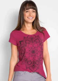 Discount T-Shirt aus reiner Bio-Baumwolle Damen Shirts & Tops|Nachhaltigere Materialien