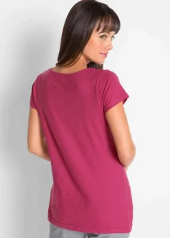 Discount T-Shirt aus reiner Bio-Baumwolle Damen Shirts & Tops|Nachhaltigere Materialien