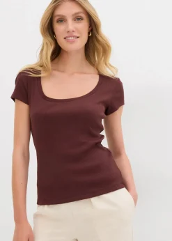 Damen bonprix Nachhaltigere Materialien|Shirts & Tops|T-Shirt aus reiner Bio-Baumwolle