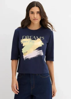 Damen bonprix Nachhaltigere Materialien|Shirts & Tops|T-Shirt aus reiner Bio-Baumwolle