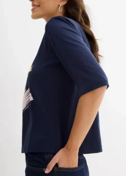 Damen bonprix Nachhaltigere Materialien|Shirts & Tops|T-Shirt aus reiner Bio-Baumwolle