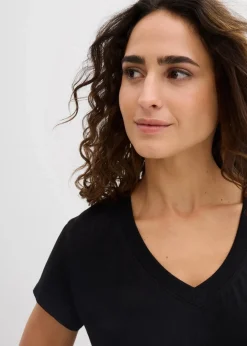Damen bonprix Bekleidung·Röcke|Nachhaltigere Materialien|T-Shirt aus reiner Bio-Baumwolle (2er Pack)
