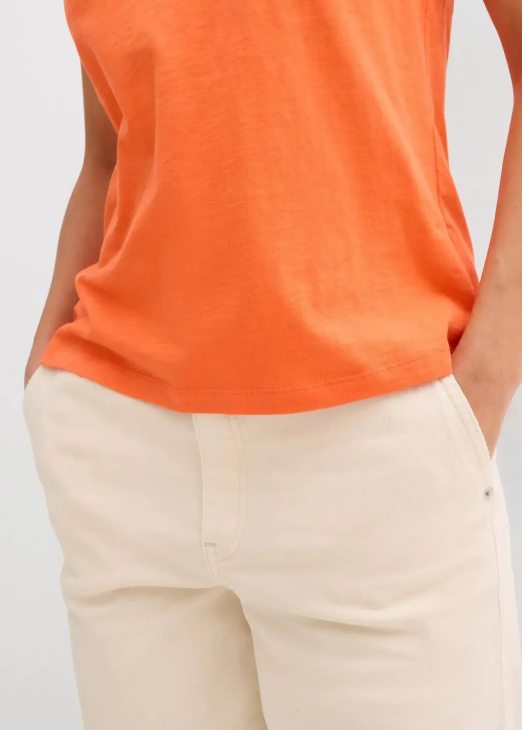 Damen bonprix Bekleidung·Röcke|Basics|T-Shirt aus reiner Bio-Baumwolle (2er Pack)