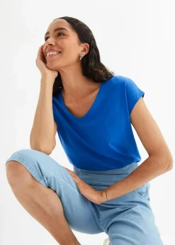 New T-Shirt aus reiner Bio-Baumwolle Damen Shirts & Tops