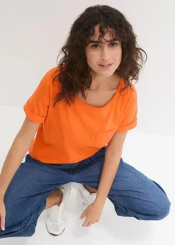 Outlet T-Shirt aus reiner Bio-Baumwolle Damen Shirts & Tops|Nachhaltigere Materialien