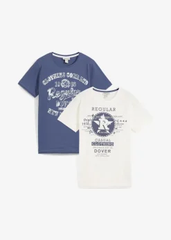 Discount T-Shirt aus reiner Bio-Baumwolle (2er Pack) Kinder Jungen 9-16 Jahre·Mehrfachpacks|Jungen 9-16 Jahre·Shirts
