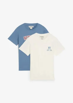Kinder bonprix Jungen 9-16 Jahre·Mehrfachpacks|Jungen 9-16 Jahre·Shirts|T-Shirt aus reiner Bio-Baumwolle (2er Pack)