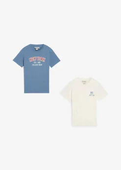 Kinder bonprix Jungen 9-16 Jahre·Mehrfachpacks|Jungen 9-16 Jahre·Shirts|T-Shirt aus reiner Bio-Baumwolle (2er Pack)