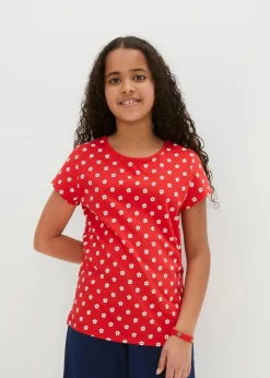 Kinder bonprix Mädchen 2-8 Jahre·Nachhaltigere Materialien|Mädchen 9-16 Jahre·Nachhaltigere Materialien|T-Shirt aus reiner Bio-Baumwolle (2er Pack)