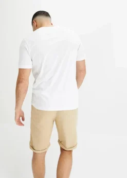 Herren bonprix Strandmode|Große Größen|T-Shirt aus reiner Bio-Baumwolle