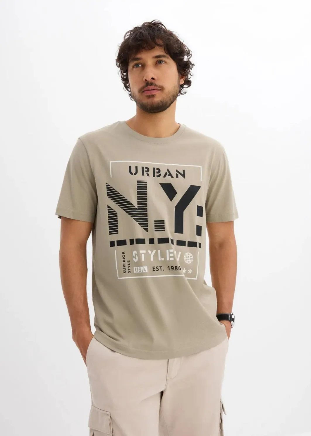 Herren bonprix Shirts & Polos|Große Größen|T-Shirt aus reiner Bio-Baumwolle