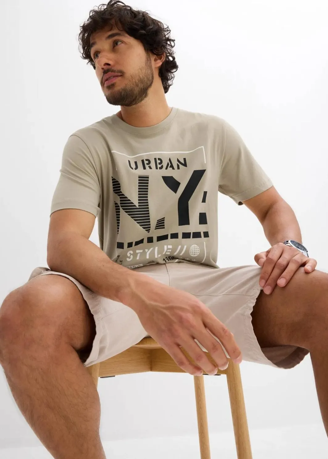 Herren bonprix Shirts & Polos|Große Größen|T-Shirt aus reiner Bio-Baumwolle
