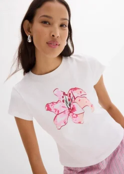 Damen bonprix Shirts & Tops|Nachhaltigere Materialien|T-Shirt aus reiner Bio-Baumwolle