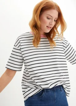 Damen bonprix Nachhaltigere Materialien|Shirts & Tops|T-Shirt aus reiner Bio-Baumwolle