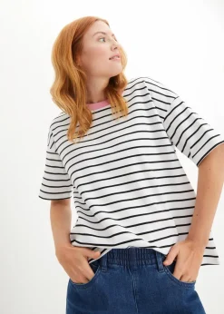 Damen bonprix Nachhaltigere Materialien|Shirts & Tops|T-Shirt aus reiner Bio-Baumwolle