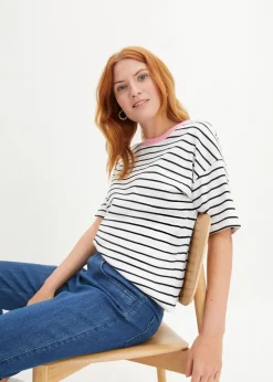 Damen bonprix Nachhaltigere Materialien|Shirts & Tops|T-Shirt aus reiner Bio-Baumwolle