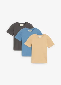 Kinder bonprix Jungen 2-8 Jahre·Nachhaltigere Materialien|Jungen 2-8 Jahre·Mehrfachpacks|T-Shirt aus reiner Bio-Baumwolle (3er Pack)