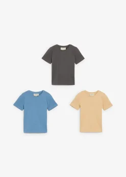 Kinder bonprix Jungen 2-8 Jahre·Nachhaltigere Materialien|Jungen 2-8 Jahre·Mehrfachpacks|T-Shirt aus reiner Bio-Baumwolle (3er Pack)