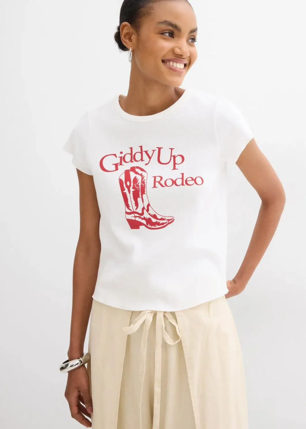 Damen bonprix Shirts & Tops|Nachhaltigere Materialien|T-Shirt aus reiner Bio-Baumwolle
