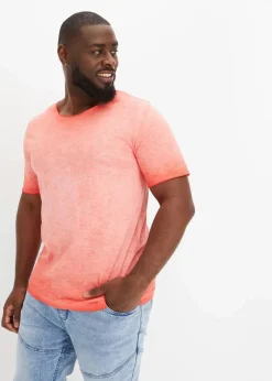 Herren bonprix Große Größen|Shirts & Polos|T-Shirt aus reiner Bio-Baumwolle in gewaschener Optik