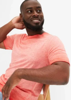 Herren bonprix Große Größen|Shirts & Polos|T-Shirt aus reiner Bio-Baumwolle in gewaschener Optik
