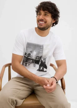 T-Shirt aus reiner Bio-Baumwolle Herren Große Größen|Shirts & Polos