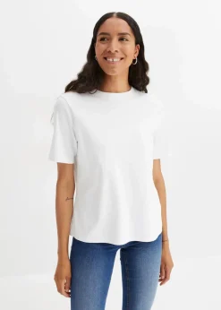 Damen bonprix Shirts & Tops|Basics|T-Shirt aus reiner schwerer Bio-Baumwolle