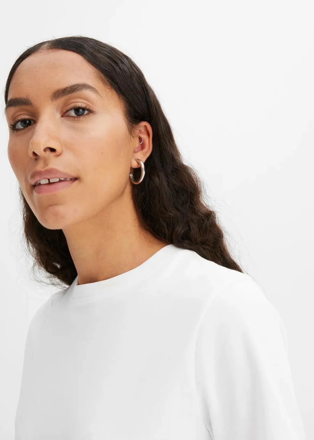 Damen bonprix Shirts & Tops|Basics|T-Shirt aus reiner schwerer Bio-Baumwolle
