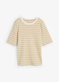 T-Shirt aus schwerer Bio-Baumwolle Damen Nachhaltigere Materialien|Shirts & Tops