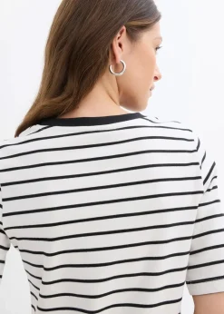 New T-Shirt aus schwerer Bio-Baumwolle Damen Bekleidung·Röcke|Basics