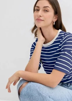 Damen bonprix Nachhaltigere Materialien|Shirts & Tops|T-Shirt aus schwerer Bio-Baumwolle