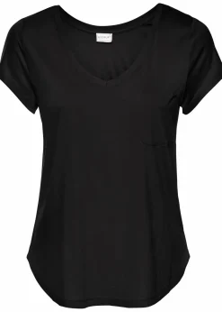 T-Shirt aus softer Viskose Damen Shirts & Tops|Basics