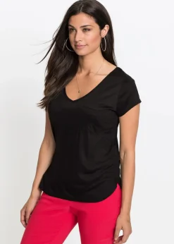 T-Shirt aus softer Viskose Damen Shirts & Tops|Basics