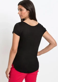 T-Shirt aus softer Viskose Damen Shirts & Tops|Basics