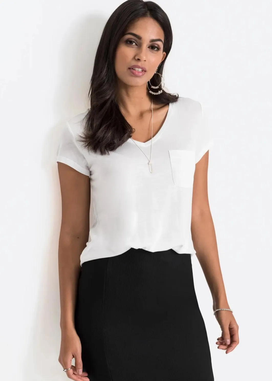 Damen bonprix Basics|Shirts & Tops|T-Shirt aus softer Viskose