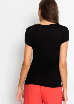 New T-Shirt aus softer Viskose Damen Basics|Shirts & Tops