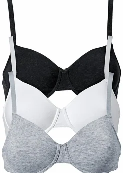 New T-Shirt BH mit Bügel aus Bio-Baumwolle (3er Pack) Damen Große Cups D-H|Nachhaltigere Materialien