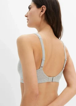 Damen bonprix Wäsche·Basics|Wäsche·Baumwollunterwäsche|T-Shirt BH ohne Bügel mit Baumwolle (2er Pack)