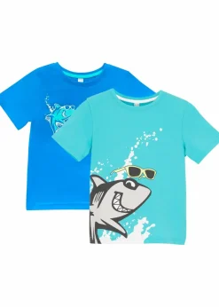 Kinder bonprix Jungen 2-8 Jahre·Nachhaltigere Materialien|Jungen 2-8 Jahre·Mehrfachpacks|T-Shirt (2er Pack) aus reiner Bio-Baumwolle