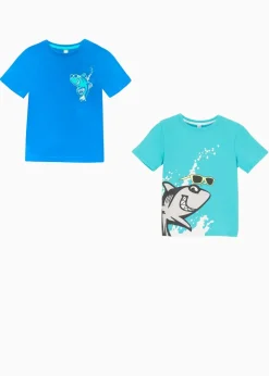 Kinder bonprix Jungen 2-8 Jahre·Nachhaltigere Materialien|Jungen 2-8 Jahre·Mehrfachpacks|T-Shirt (2er Pack) aus reiner Bio-Baumwolle