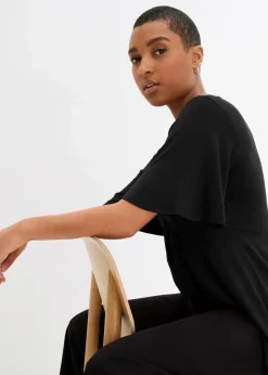 Damen bonprix Shirts & Tops|Nachhaltigere Materialien|T-Shirt in A-Linie, kurzarm