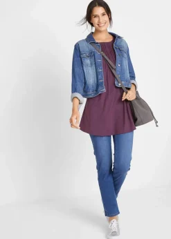 Damen bonprix Shirts & Tops|T-Shirt in A-Linien-Form, kurzarm