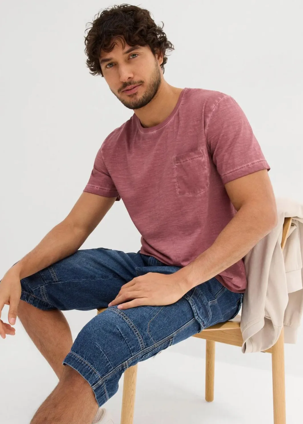 Herren bonprix Große Größen|Shirts & Polos|T-Shirt in gewaschener Optik