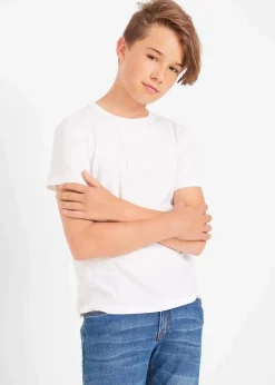 Kinder bonprix Jungen 9-16 Jahre·Mehrfachpacks|Jungen 9-16 Jahre·Bademode|T-Shirt mit Bio-Baumwolle (3er Pack)