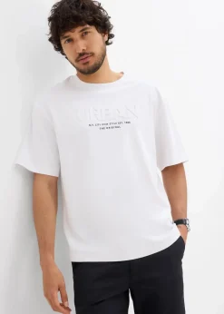 Discount T-Shirt mit 3D-Print aus reiner Bio-Baumwolle, Loose Fit Herren Große Größen|Shirts & Polos
