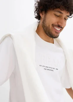 Discount T-Shirt mit 3D-Print aus reiner Bio-Baumwolle, Loose Fit Herren Große Größen|Shirts & Polos