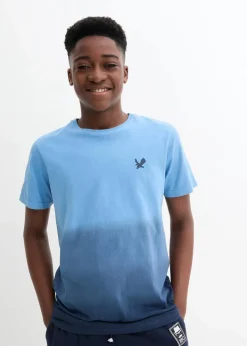 Kinder bonprix Jungen 9-16 Jahre·Shirts|Jungen 2-8 Jahre·Nachhaltigere Materialien|T-Shirt mit Farbverlauf aus reiner Bio-Baumwolle