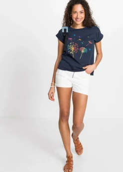 Outlet T-Shirt mit floralem Print Damen Shirts & Tops